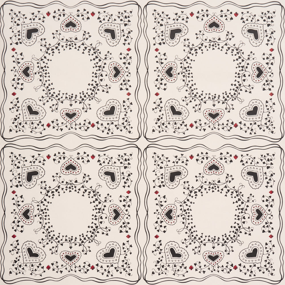 GARDEN OF HEARTS | Black & Ivory