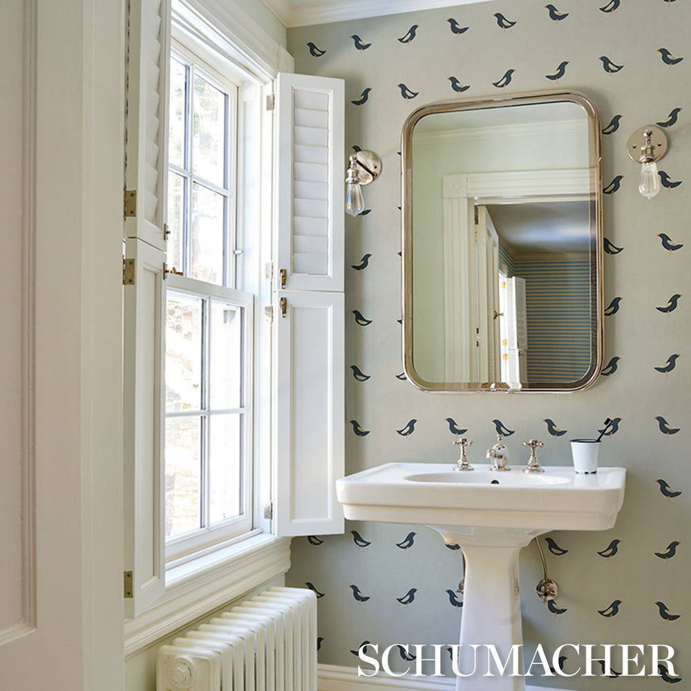 BIRDS PRINT | Black On Natural