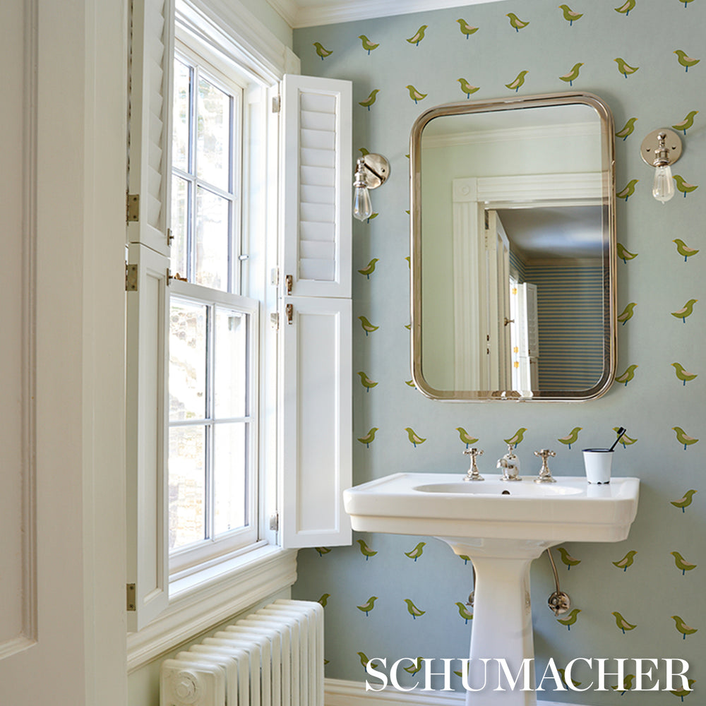 BIRDS PRINT | Green On Sky