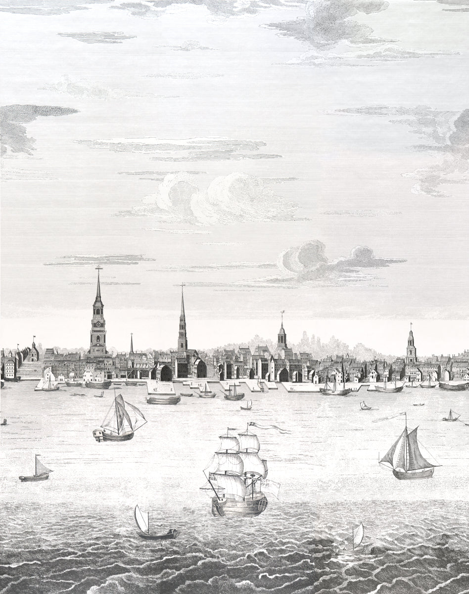 Philadelphia Harbor 3 Panel Set | Black