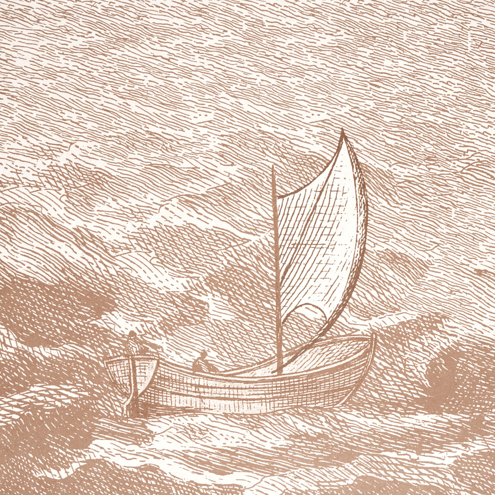 Philadelphia Harbor 3 Panel Set | Sepia