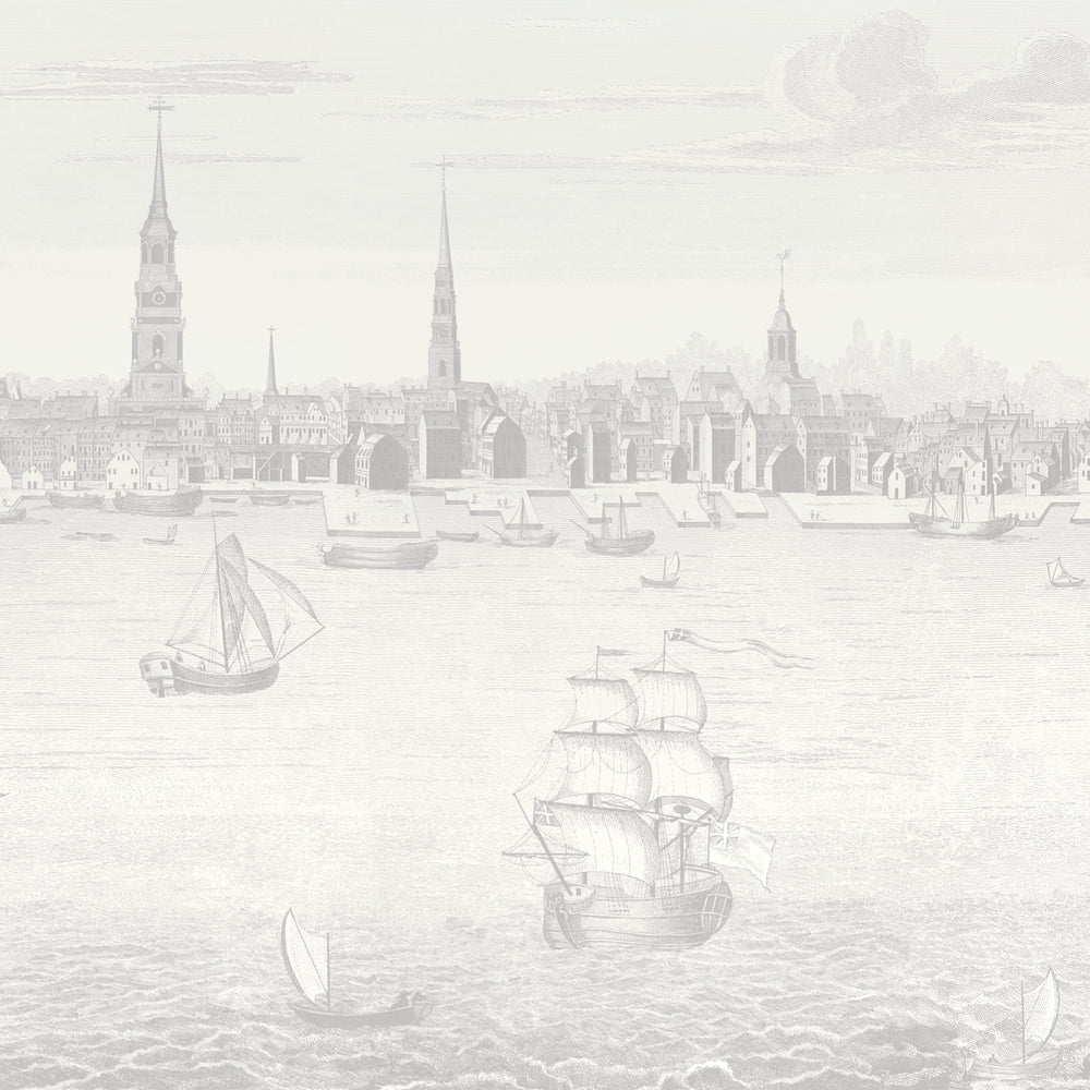 Philadelphia Harbor 3 Panel Set | Grey