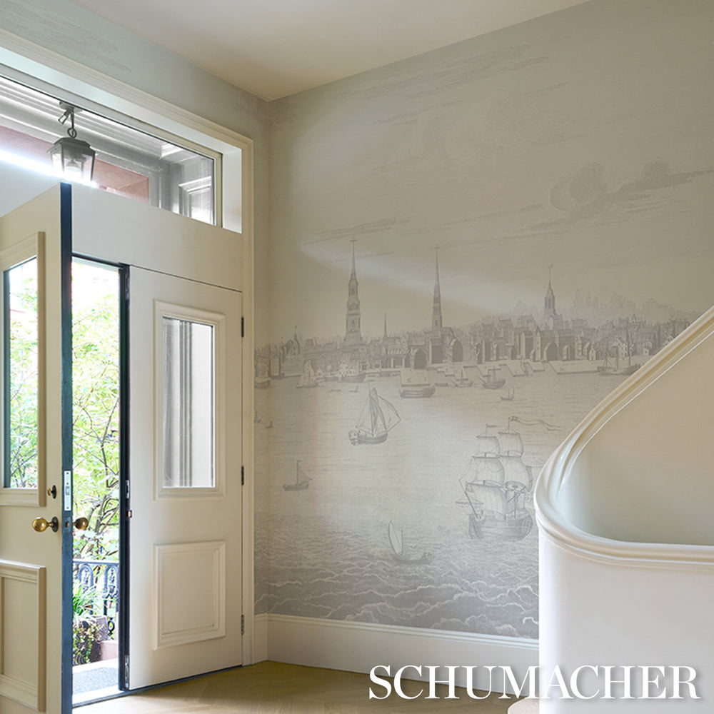 Philadelphia Harbor 3 Panel Set | Grey