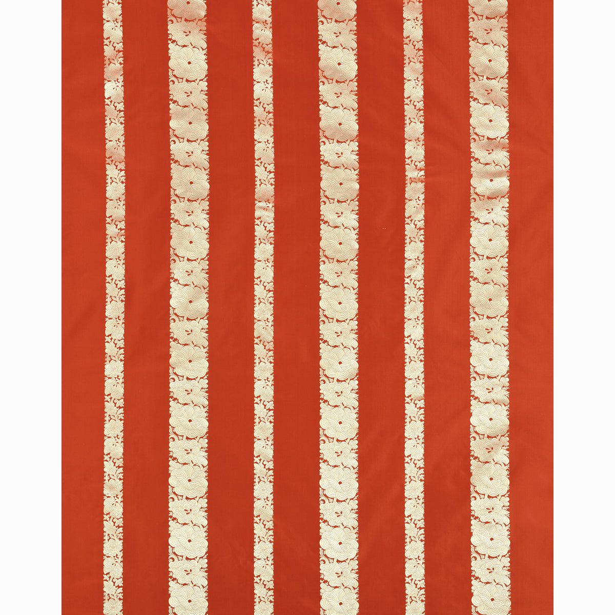 MANDARIN SILK STRIPE | Coral