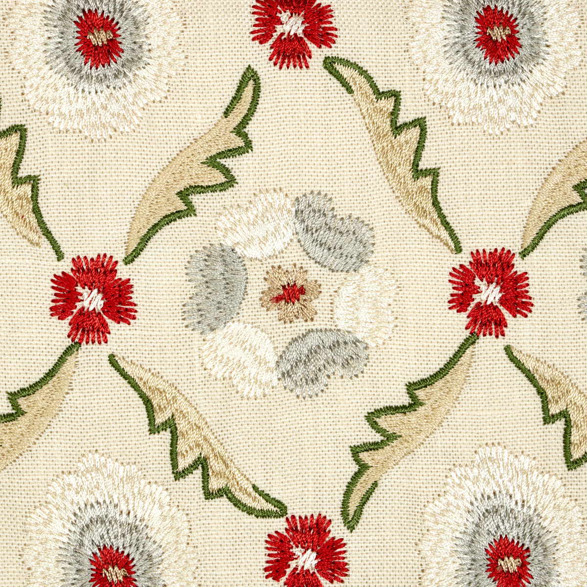 Claremont Embroidery | Crimson