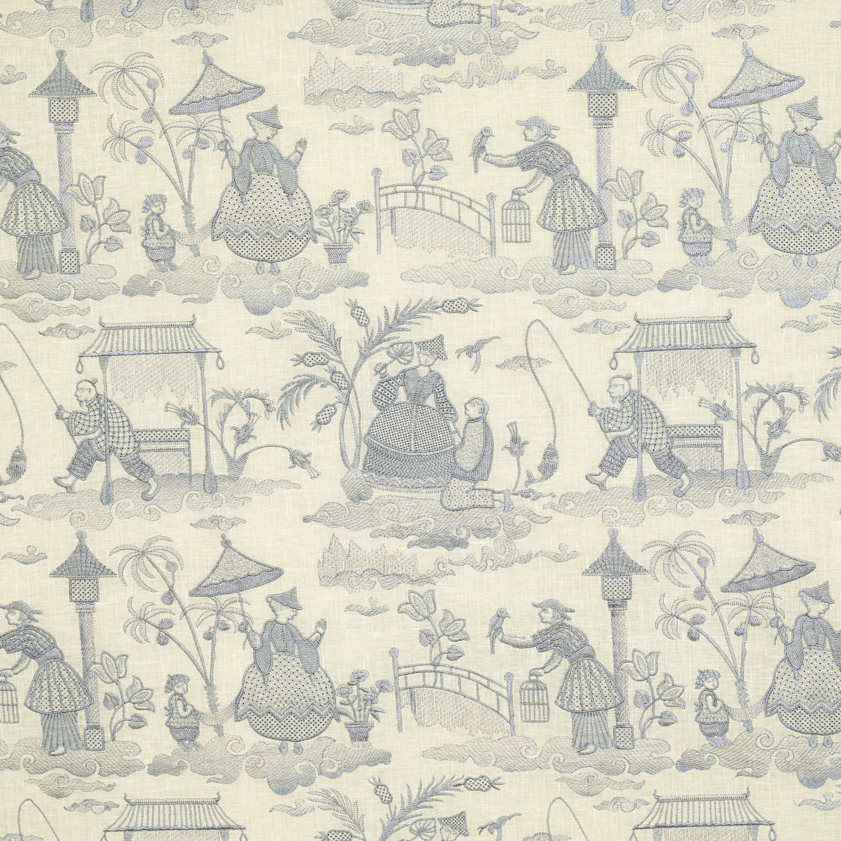 Bassano Embroidered Toile | Delft