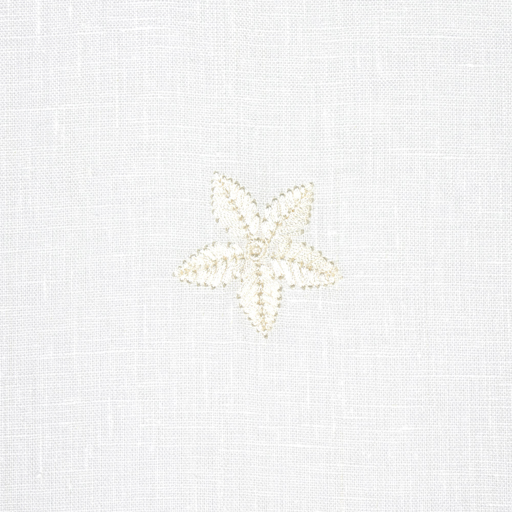 Vincenzo Embroidered Sheer | Blanc