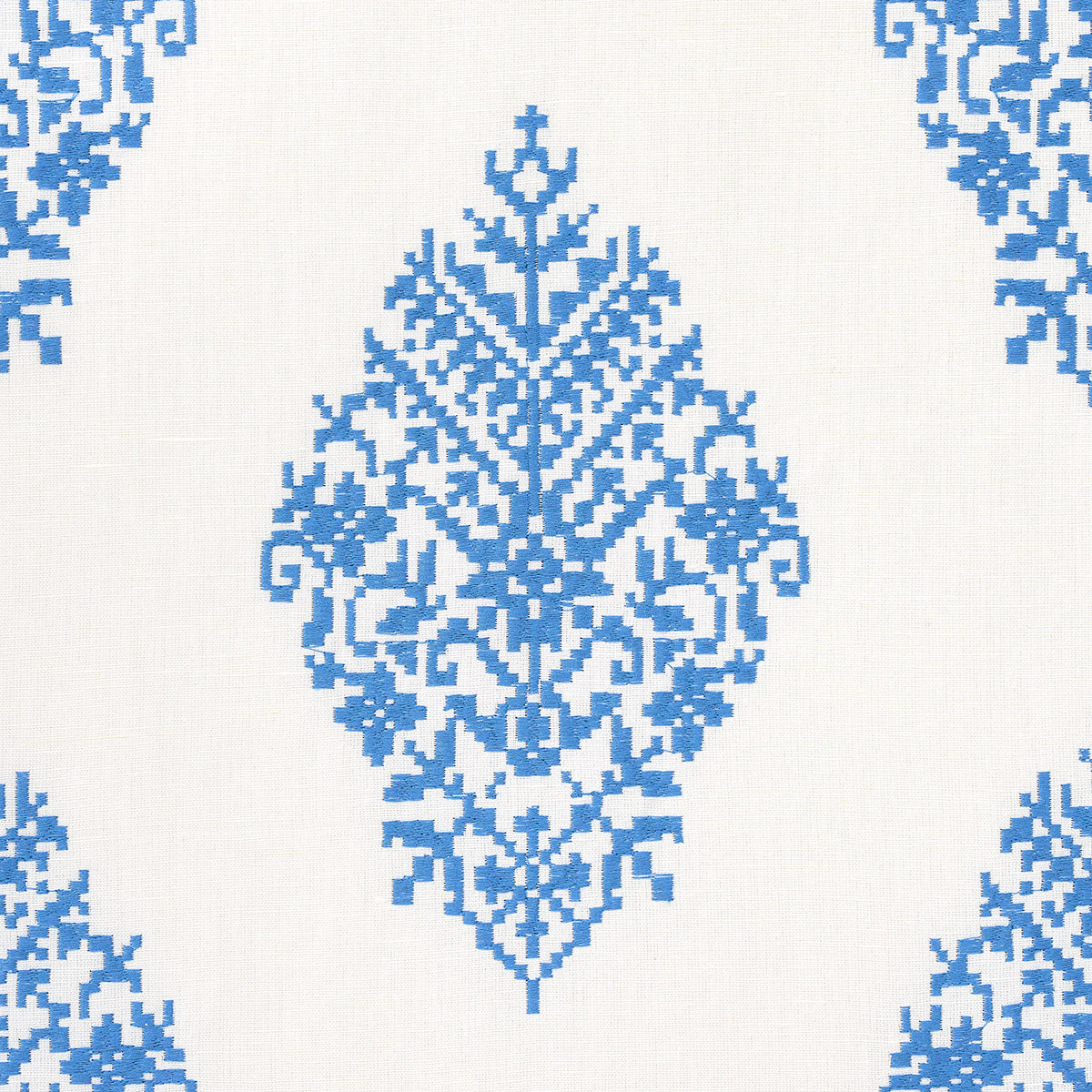 ZINDA EMBROIDERY | Blue On Ivory