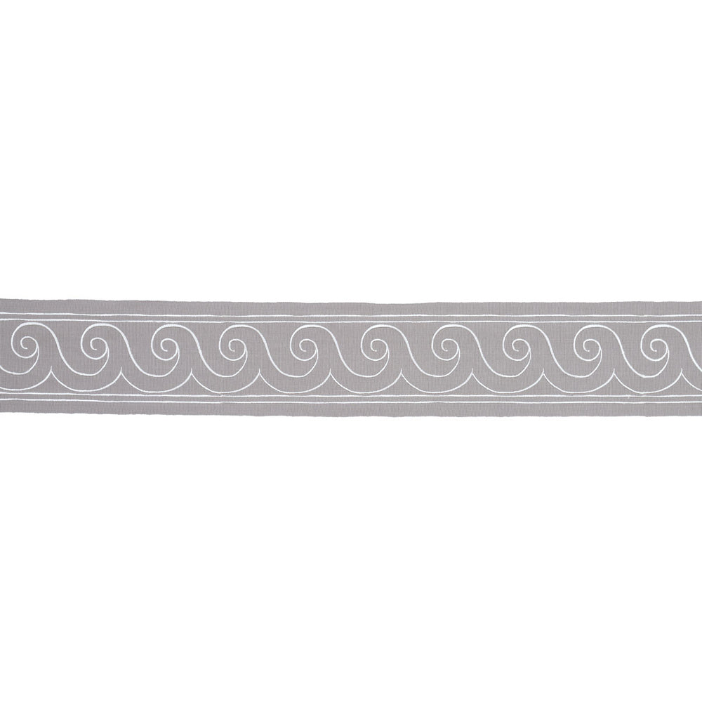 GREEK WAVES TRIM | White On Grey