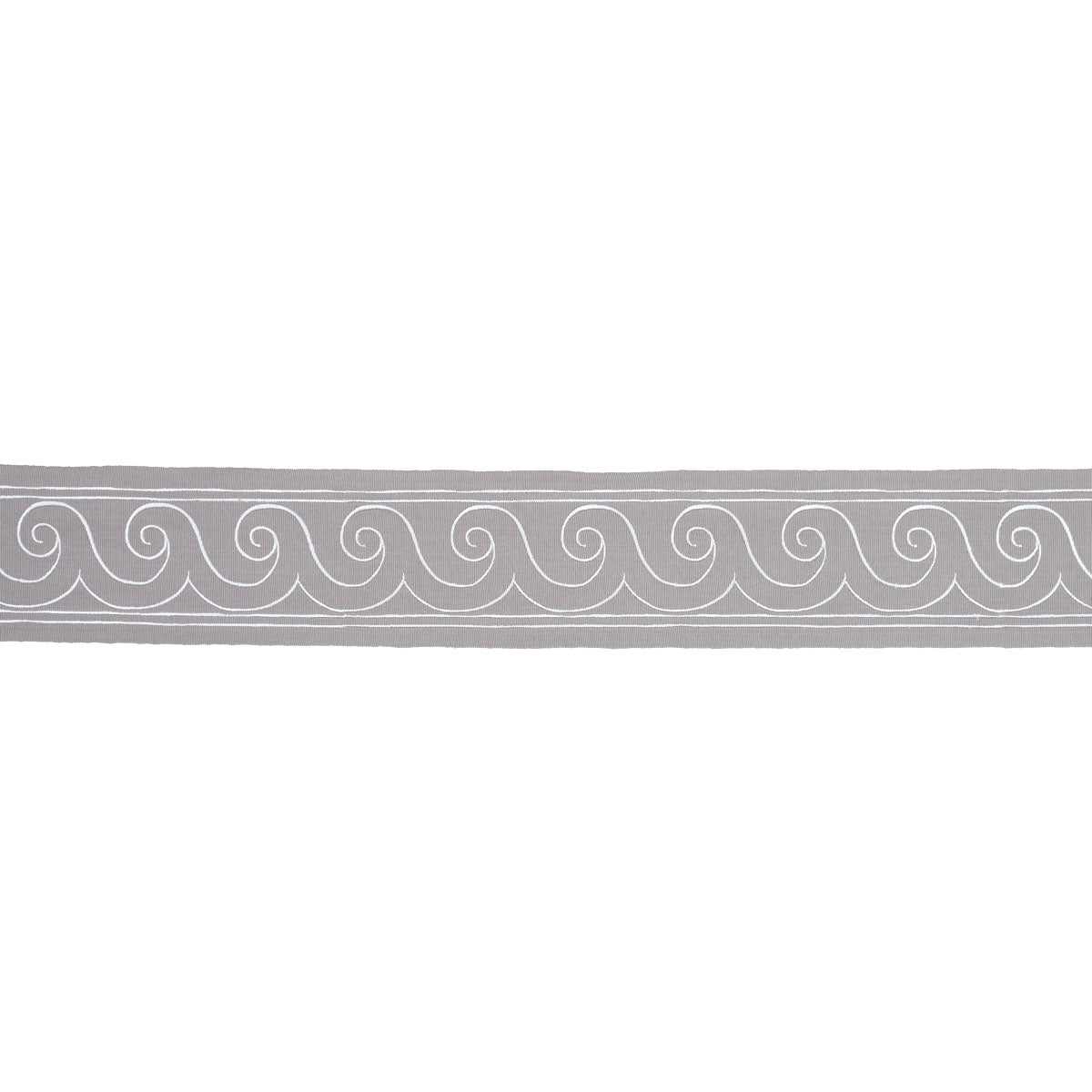 GREEK WAVES TRIM | White On Grey