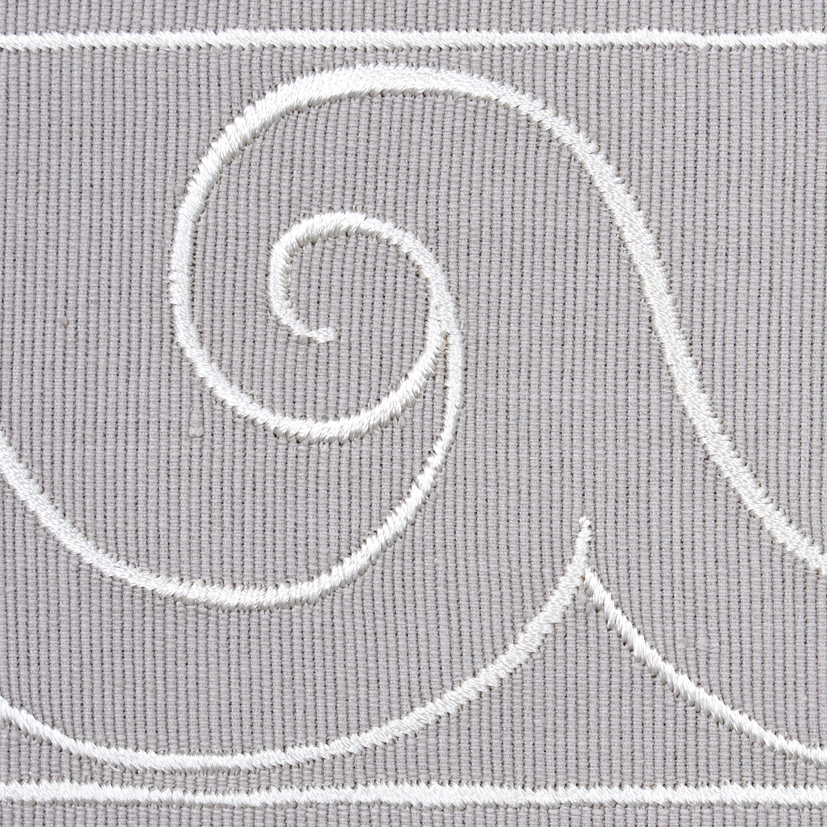 GREEK WAVES TRIM | White On Grey