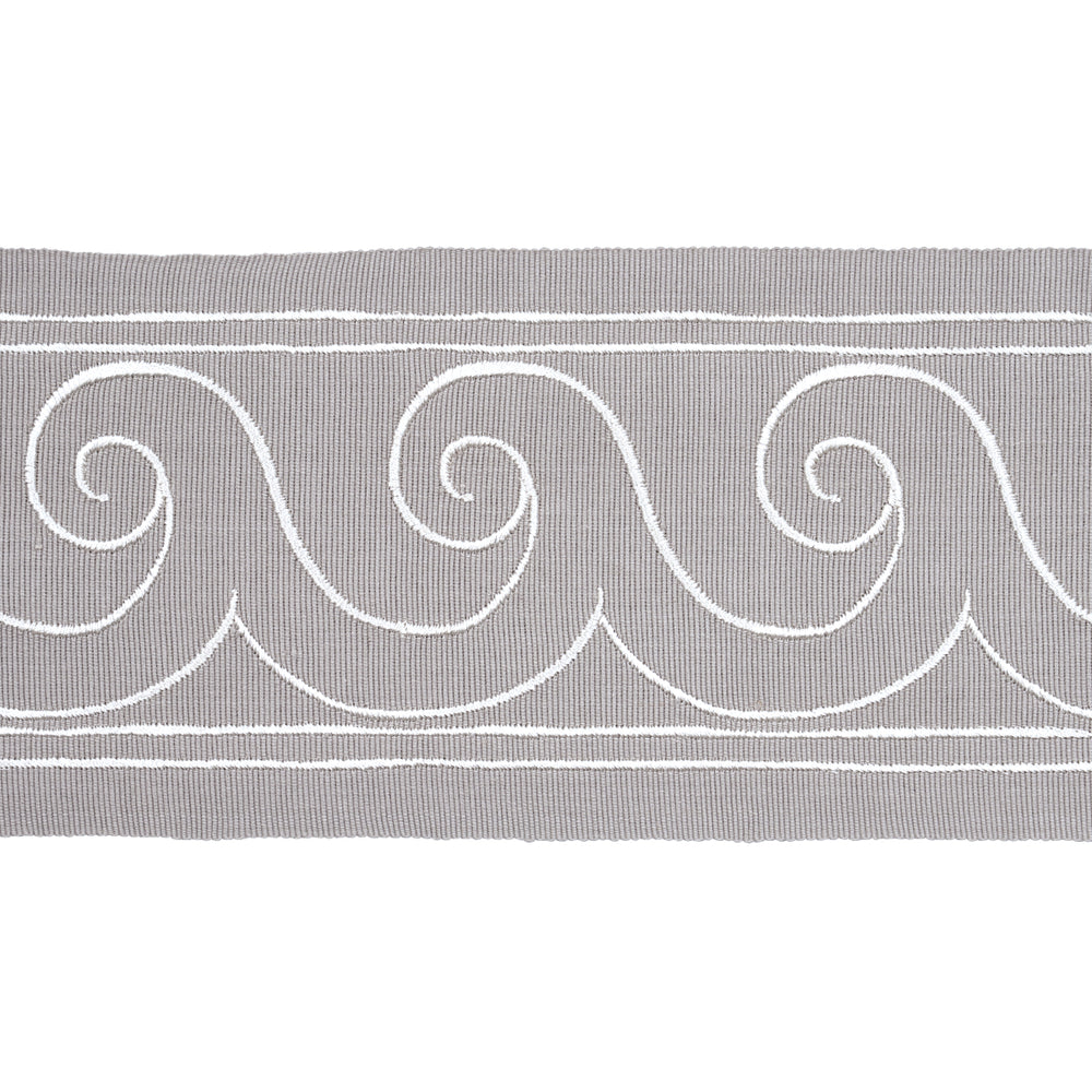 GREEK WAVES TRIM | White On Grey