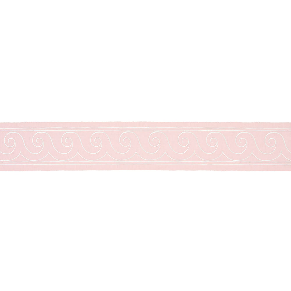 GREEK WAVES TRIM | White On Blush