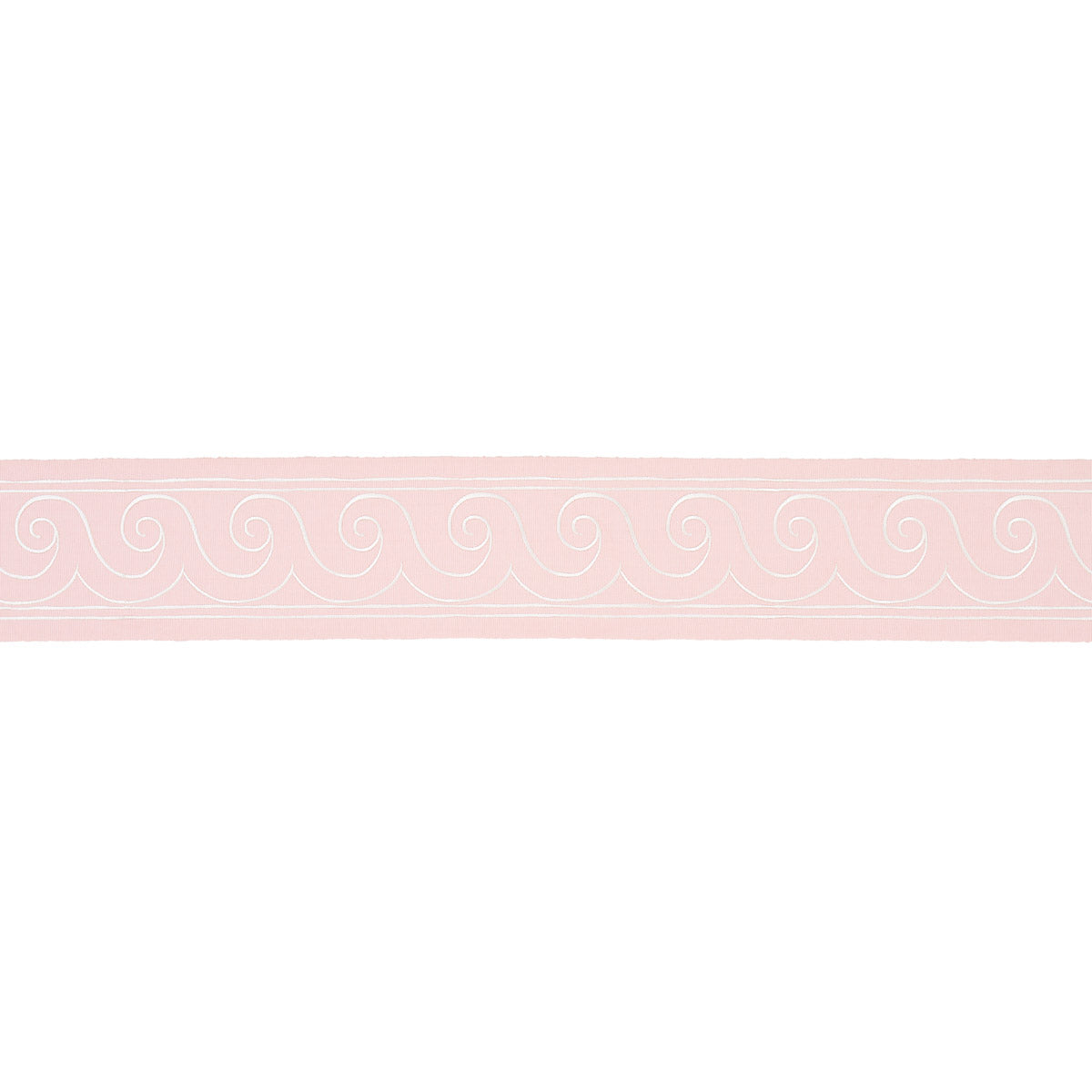 GREEK WAVES TRIM | White On Blush