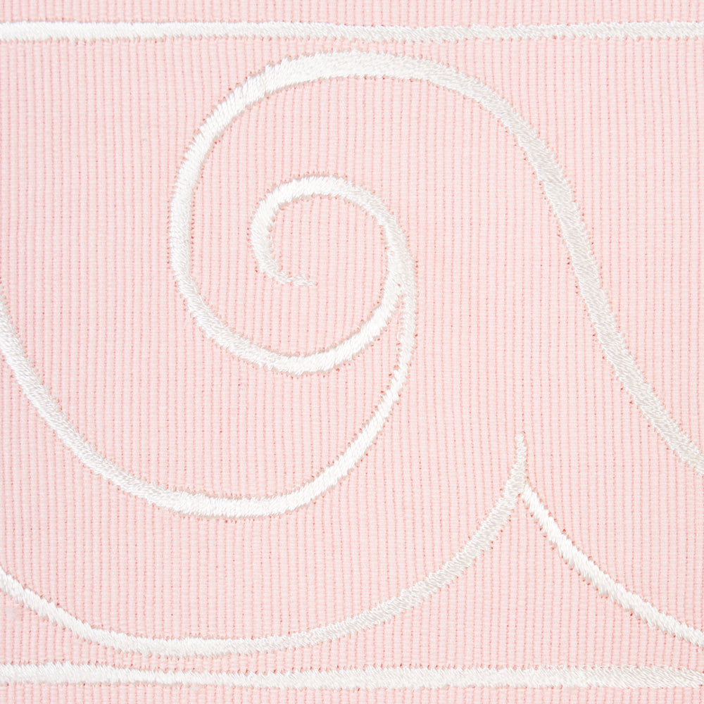 GREEK WAVES TRIM | White On Blush