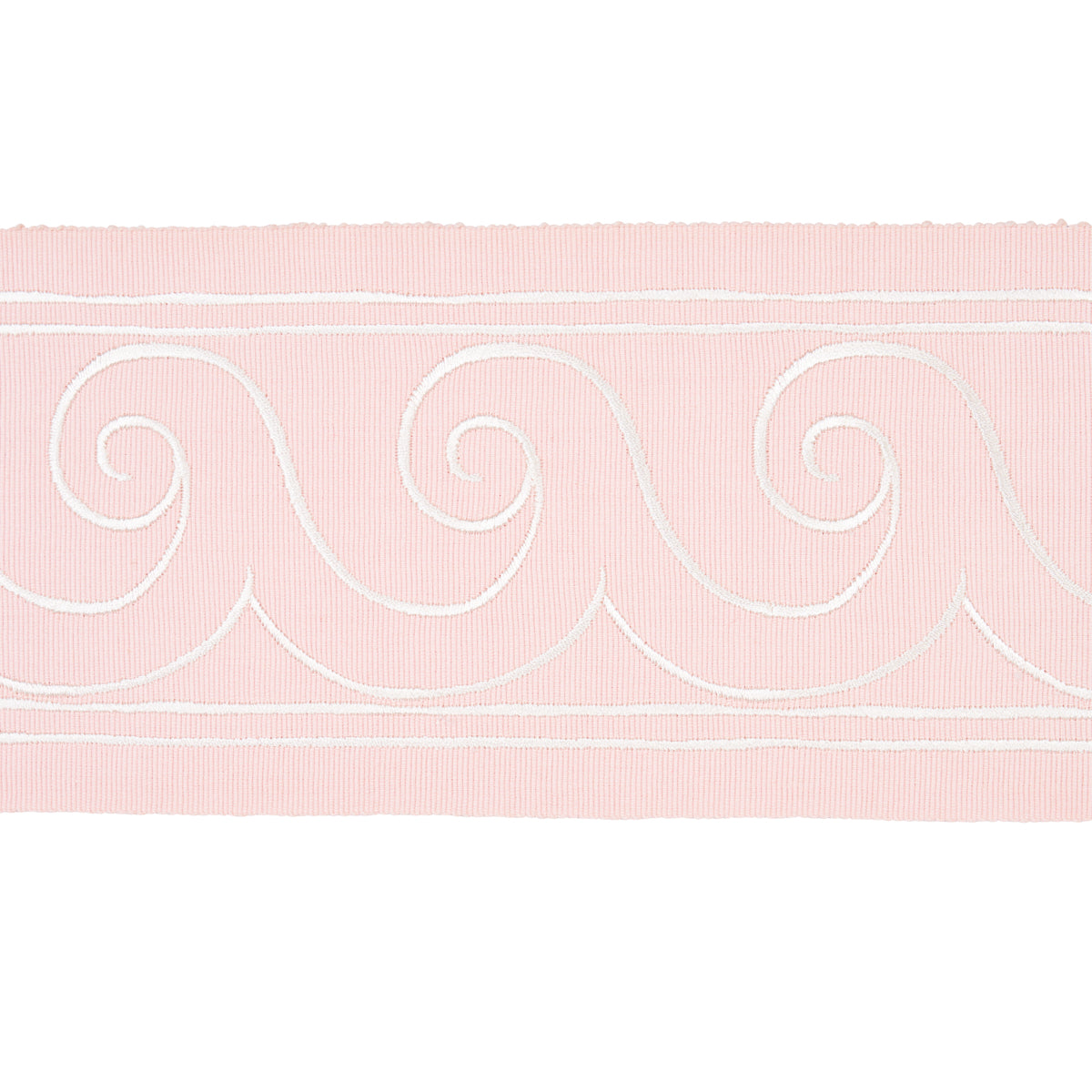 GREEK WAVES TRIM | White On Blush