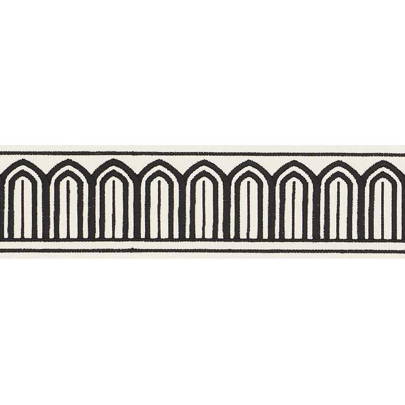 ARCHES EMBROIDERED TAPE MEDIUM | BLACK ON WHITE
