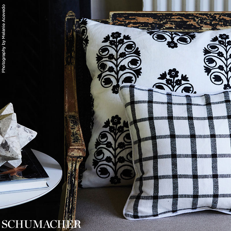 PAULINE CHECK CASEMENT | Blackwork