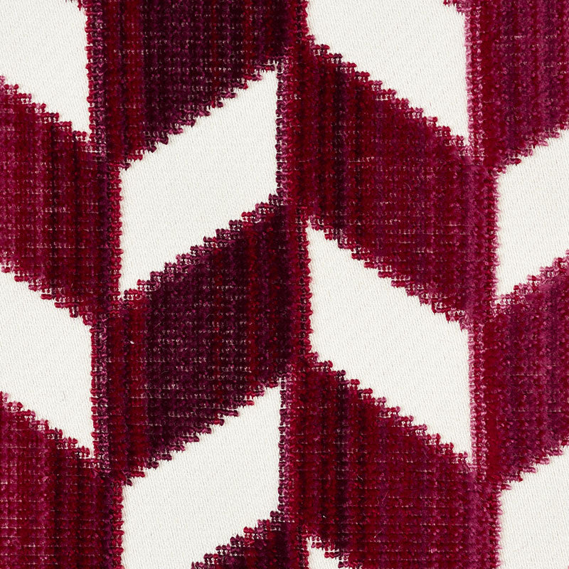 CHEVRON STRIÉ VELVET | Garnet