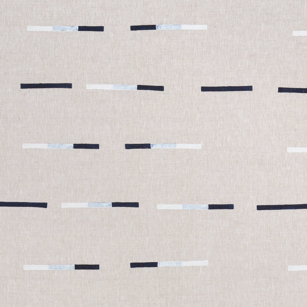 OVERLAPPING DASHES HAND-BLOCK PRINT | Navy