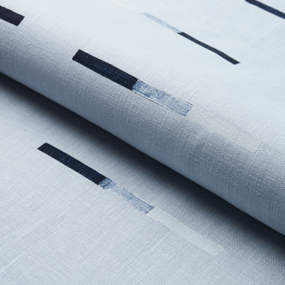 OVERLAPPING DASHES HAND-BLOCK PRINT | Sky