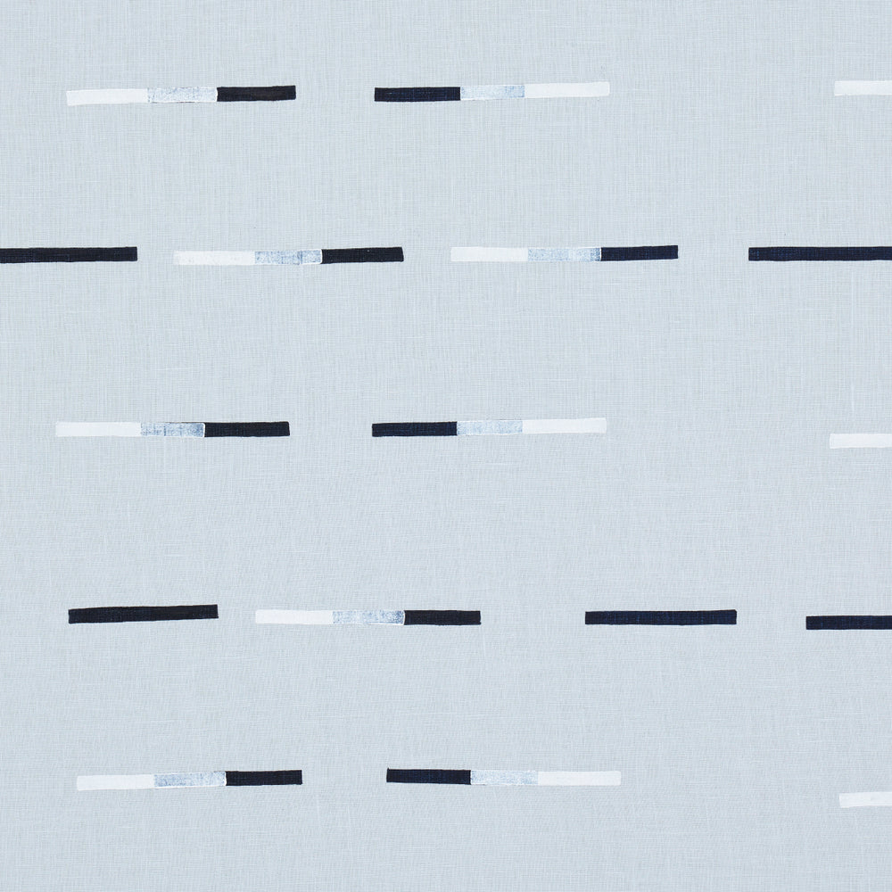 OVERLAPPING DASHES HAND-BLOCK PRINT | Sky