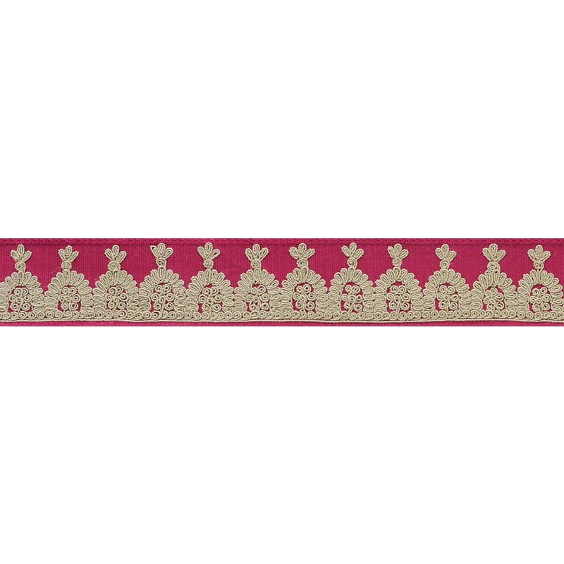 Noelia Embroidered Tape | Garnet