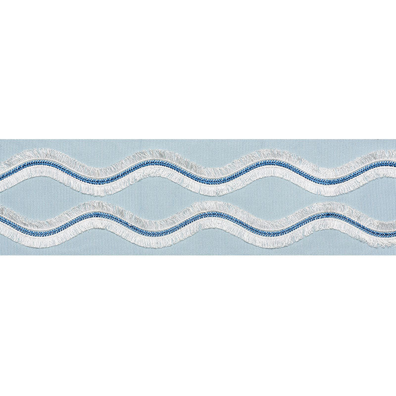 OGEE EMBROIDERED TAPE | Sky