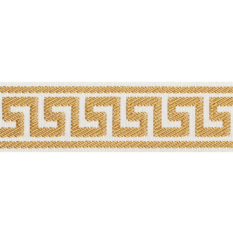 ETIENNE SILK GREEK KEY NARROW | Gold