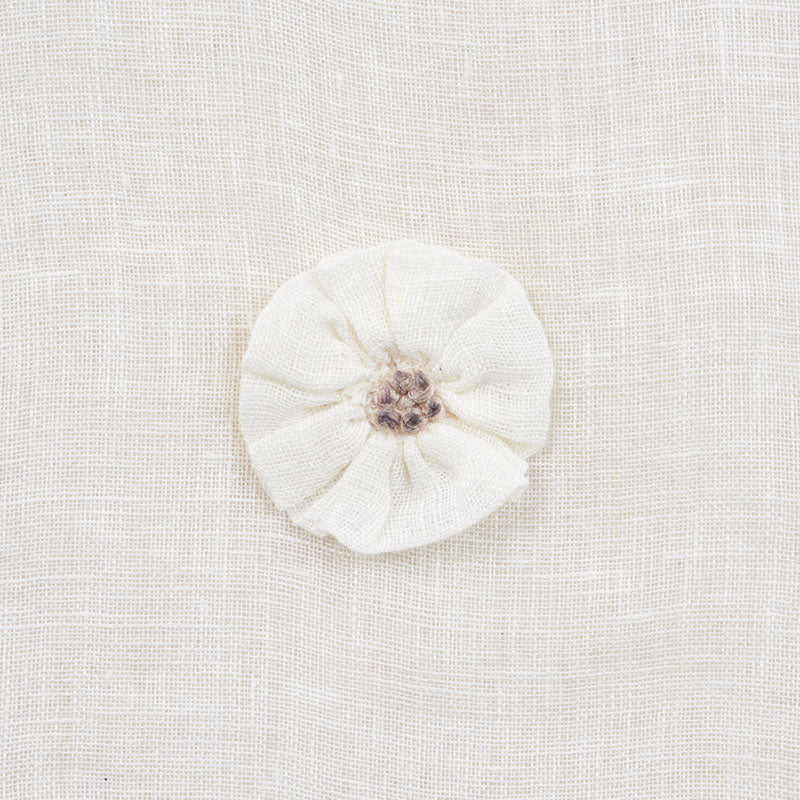BUTTON FLOWER SHEER | Ivory