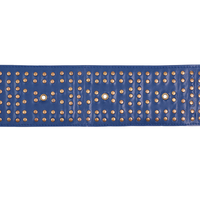 STUDDED LEATHER TRIM | Navy