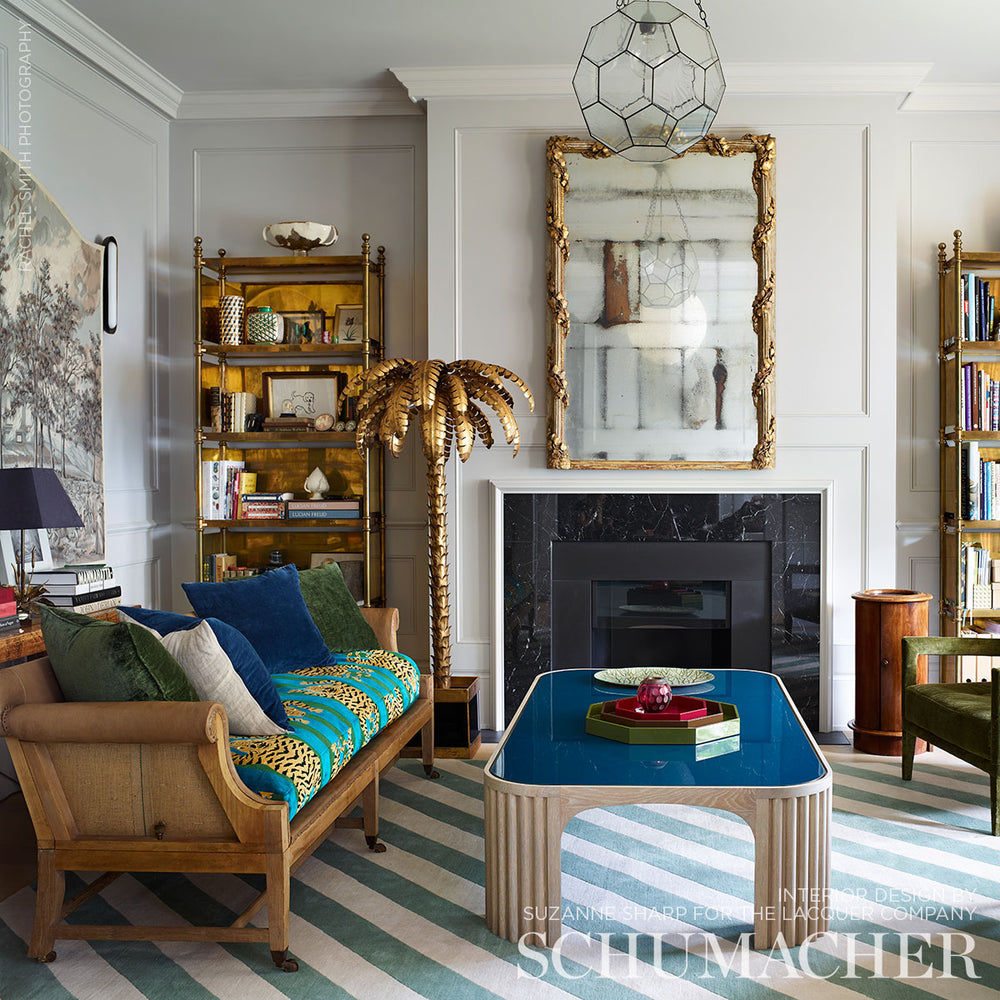 Jokhang Tiger Velvet | Peacock & Olive