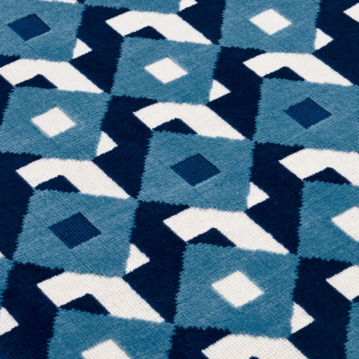 DAZZLE SHIP VELVET | Azure