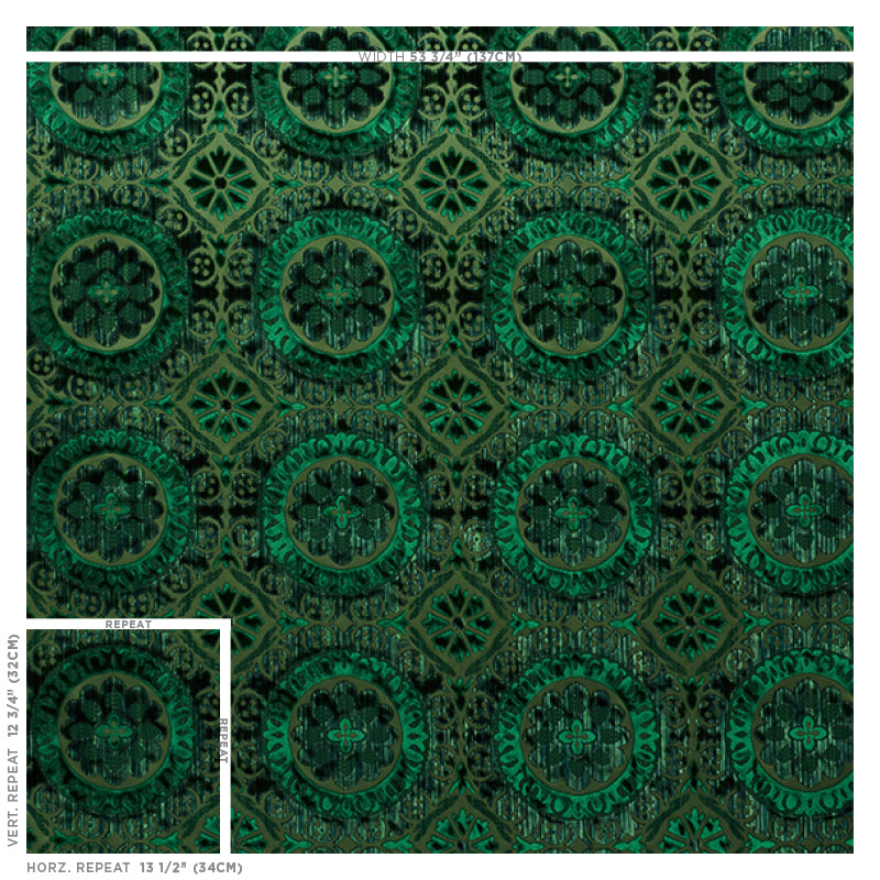 SUZANI STRIE VELVET | Emerald