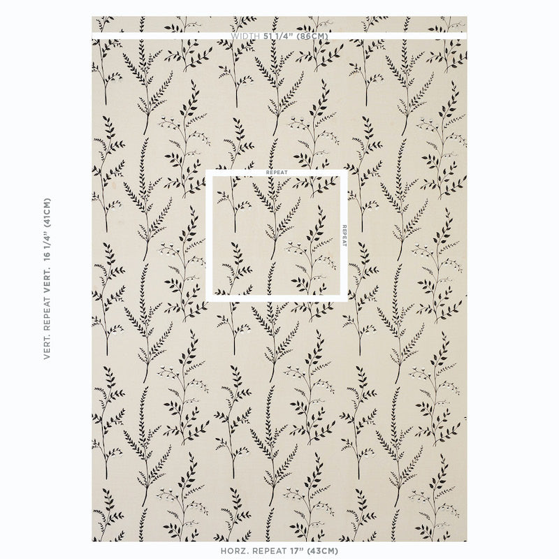 Cynthia Embroidered Print | Black