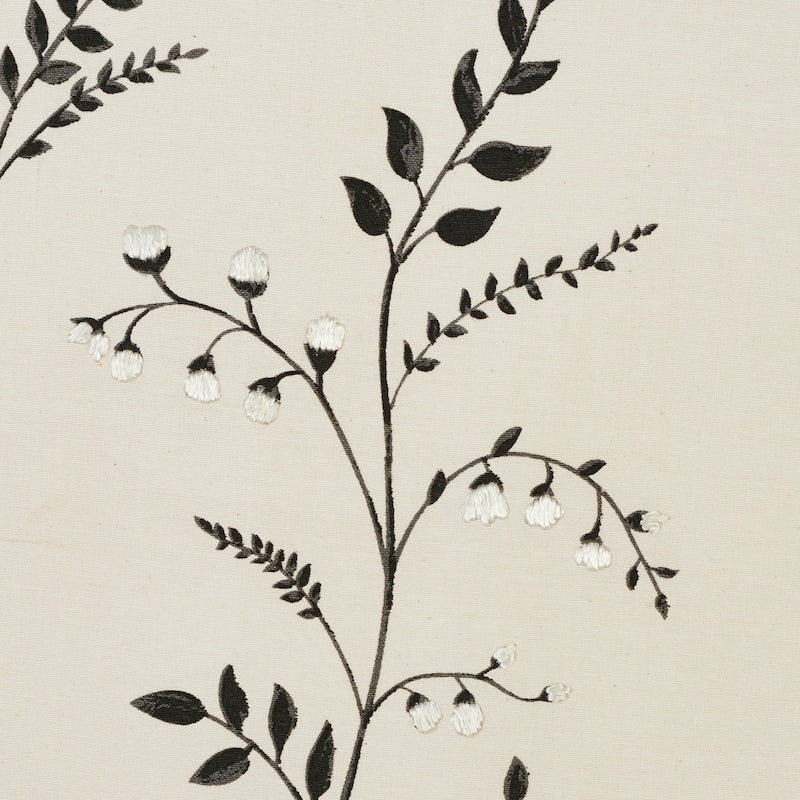 Cynthia Embroidered Print | Black