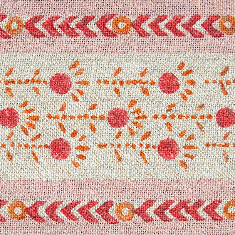 PICA BELLA HAND BLOCKED TAPE | PINK & ORANGE