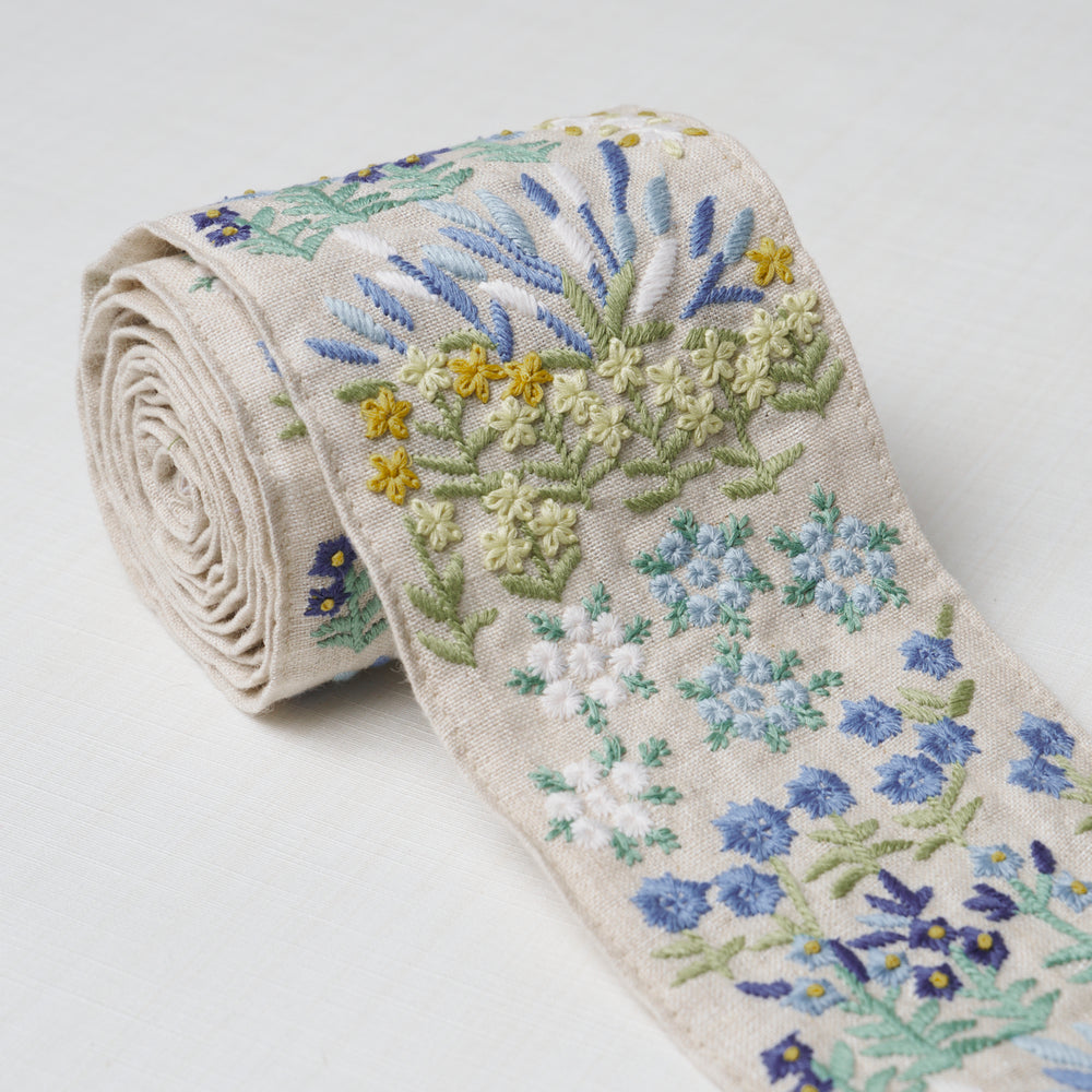 LULA EMBROIDERED TAPE | Blue
