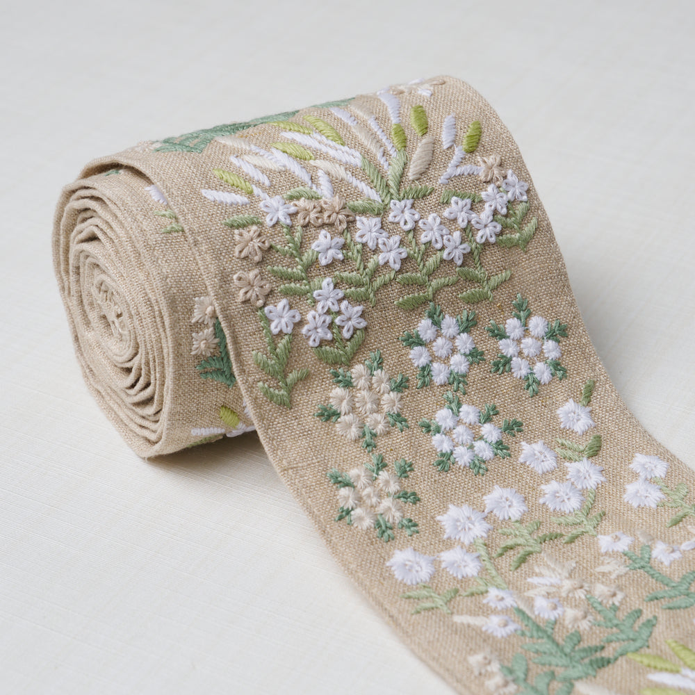 LULA EMBROIDERED TAPE | Green