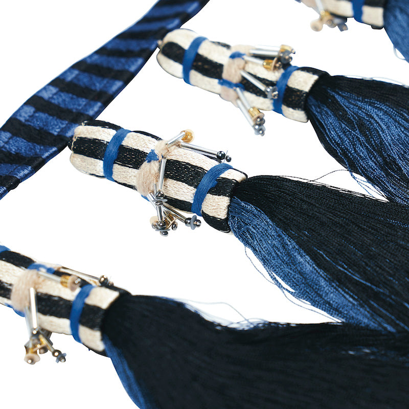 ANTONY TASSEL TRIM | Blue & Black