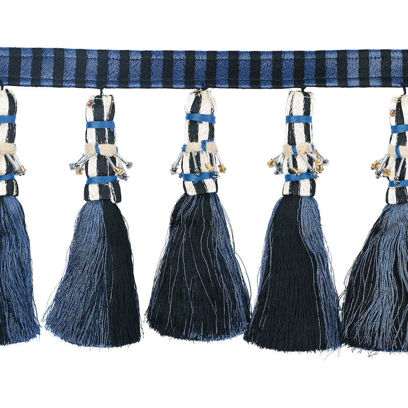 ANTONY TASSEL TRIM | Blue & Black