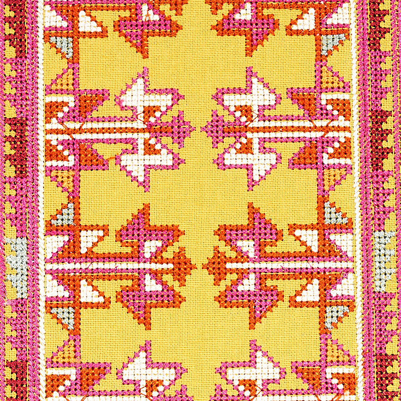 VINKA EMBROIDERY | Pink & Yellow