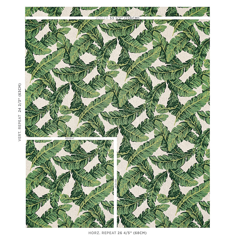 TROPICAL LEAF ÉPINGLÉ | Green & Ivory