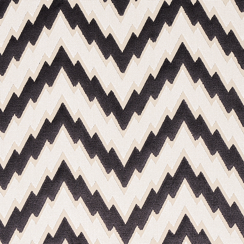 FLORENTINE CHEVRON VELVET | Black