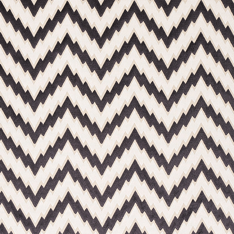 FLORENTINE CHEVRON VELVET | Black