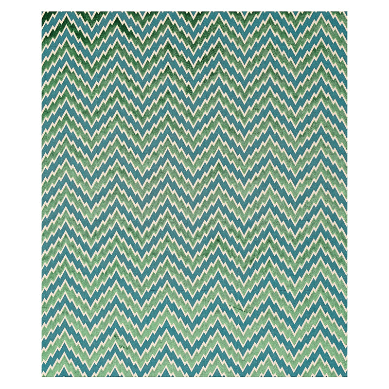 FLORENTINE CHEVRON VELVET | EMERALD