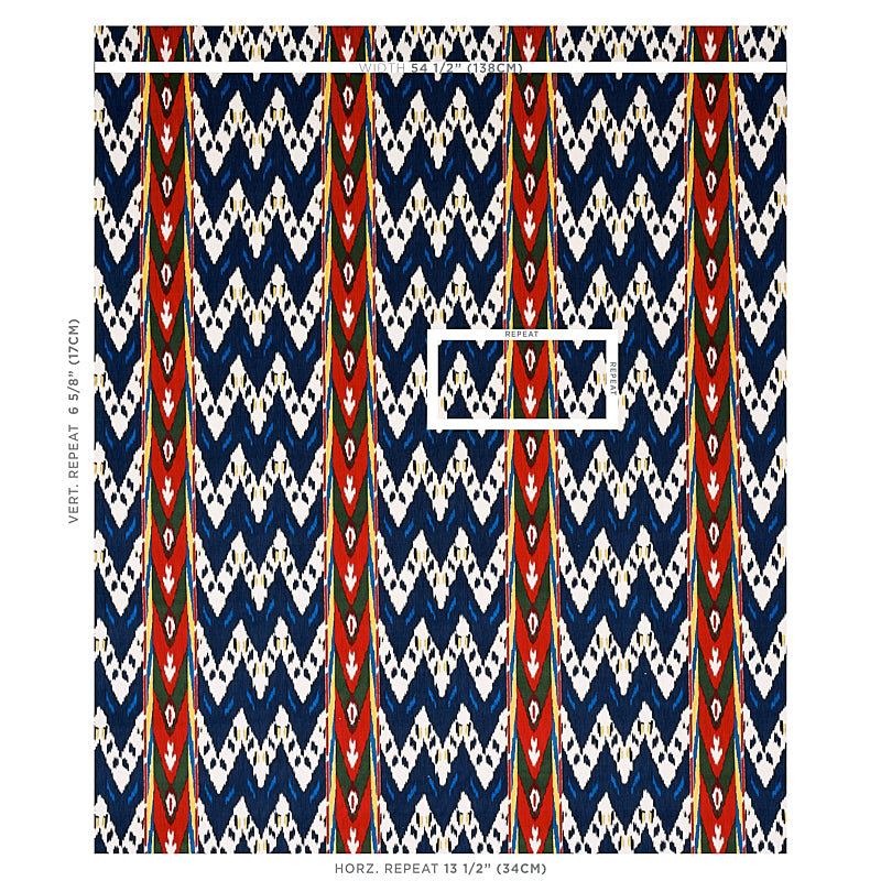 SAMAR IKAT VELVET | Blue