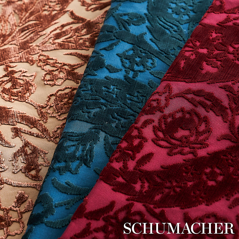 SAZ PAISLEY SILK VELVET | Blue