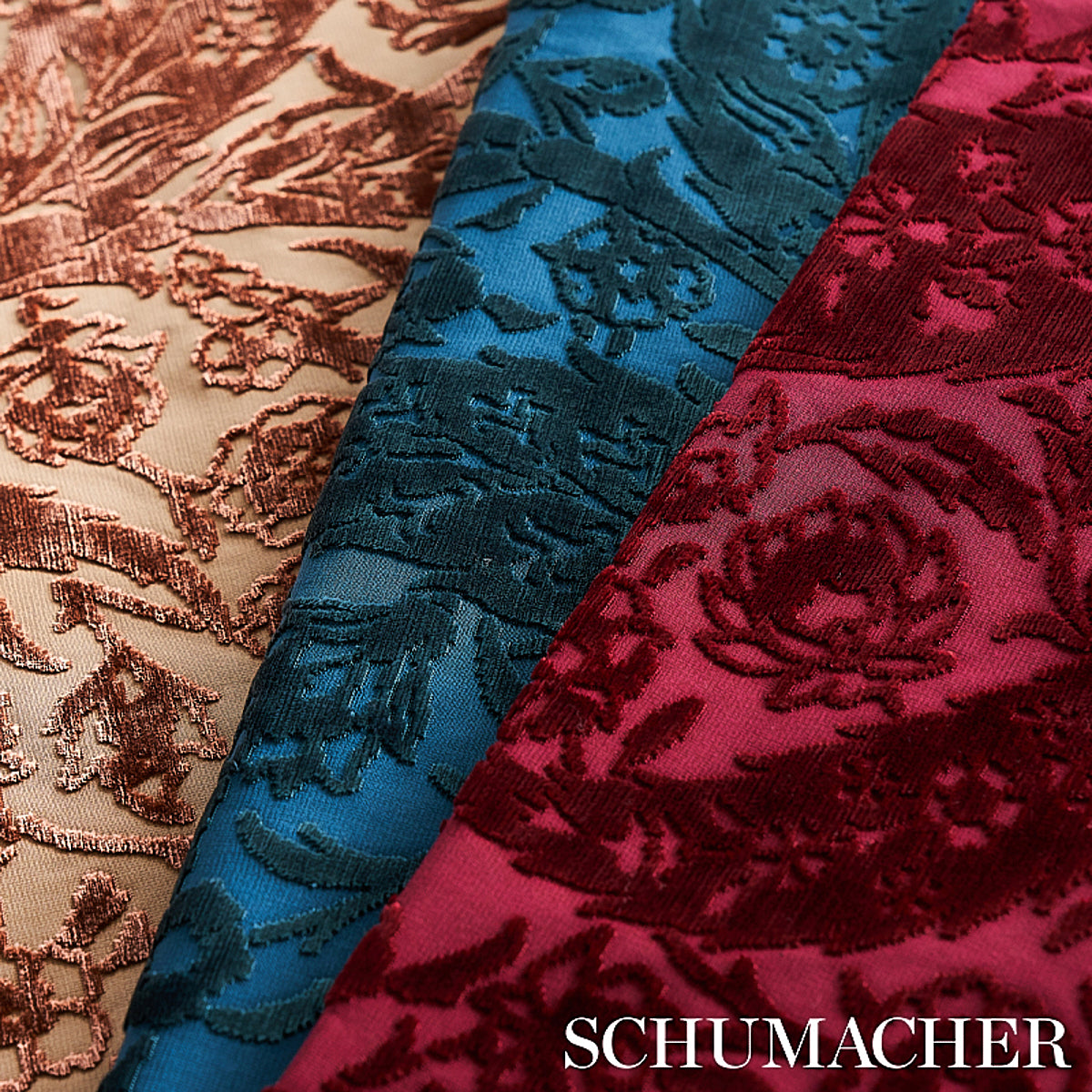 SAZ PAISLEY SILK VELVET | Terracotta