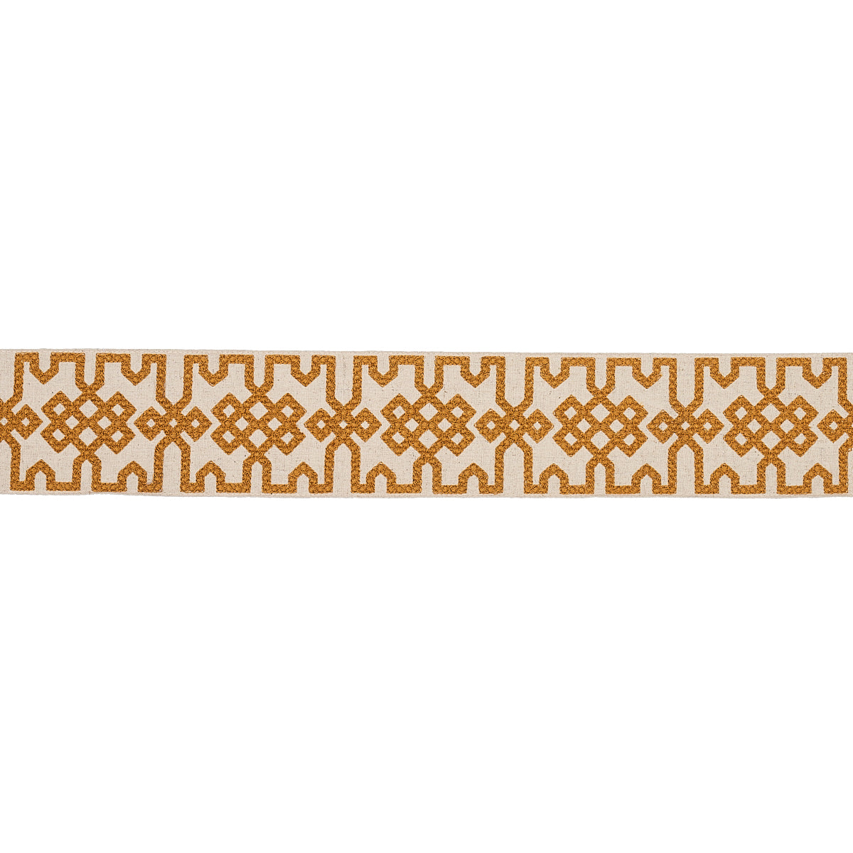 Knotted Trellis Tape | Ocher On Unbleached